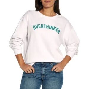 WILDFOX NWT Long Sleeve "Overthinker" Graphic Crewneck Sweatshirt L